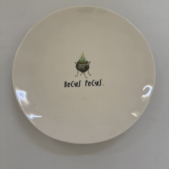 2 Rae Dunn Halloween MELAMINE Salad Plates Hocus Pocus Witches Brew Replacement - Picture 2 of 7